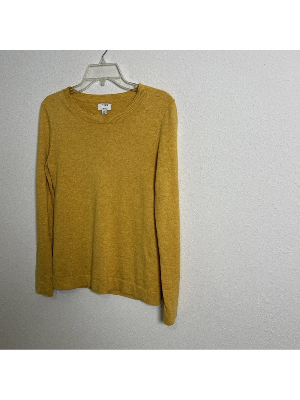 J. Crew Wool Cotton Blend Teddie Sweater Fine Knit Rustic Yellow Women’s XS - Picture 3 of 8